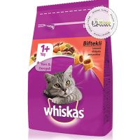 غذای خشک ویسکاس گوشت گاو به اضافه یکسال 1+ (300 گرم) | Whiskas Beef +1