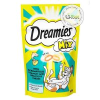 غذای تشویقی گربه Dreamies Mix با طعم سالمون و پنیر(60گرم)