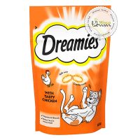 غذای تشویقی گربه Dreamies با طعم مرغ(60گرم)