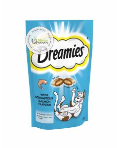 غذای تشویقی گربه Dreamies با طعم سالمون(60گرم)