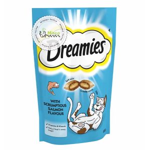 غذای تشویقی گربه Dreamies با طعم سالمون(60گرم)