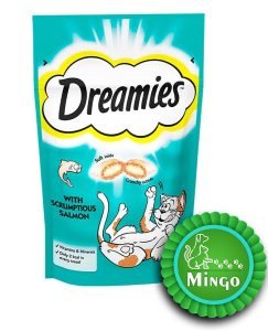 غذای تشویقی گربه Dreamies با طعم سالمون(60گرم)