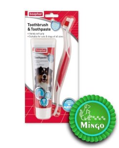 ست خمیردندان سگ با مسواک بیفار