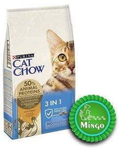 غذای خشک گربه بالغ با گوشت بوقلمون (پورینا) (1.5 کیلوگرم) | Purina Cat Chow Feline 3 In 1, Turkey