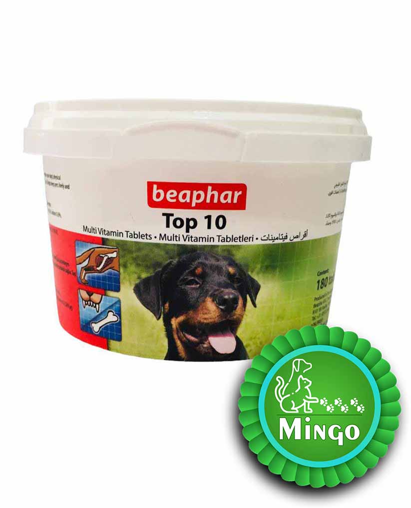 مولتی ویتامین تاپ 10 بیفار (180 عدد) - سگ