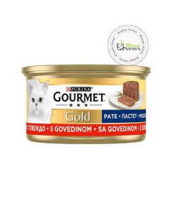 کنسرو گربه گورمت با طعم گوشت گاو مدل پته