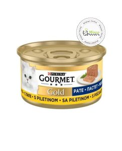 کنسرو پته گربه گورمت گلد با طعم گوشت مرغ