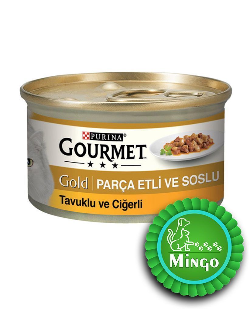 گورمت گوشت مرغ و جگر در سس 85 گرم | Purina Gourmet Gold In Sause - Chicken & Liver
