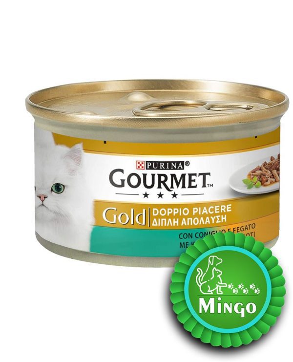 گورمت میکس جگر و گوشت خرگوش 85 گرم | Purina Gourmet Gold Mixed - Liver & Rabbit 0.85 gr