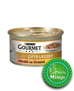 گورمت میکس گوشت اردک و بوقلمون 85 گرم | Purina Gourmet Gold Mixed - Duck & Turkey 0.85 gr