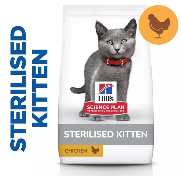 غذای خشک هیلز بچه گربه عقیم شده با طعم مرغ (1.5 کیلوگرم) | Hills-Kitten Stril Chicken