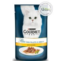 پوچ گربه گورمت با طعم مرغ وزن 85 گرم