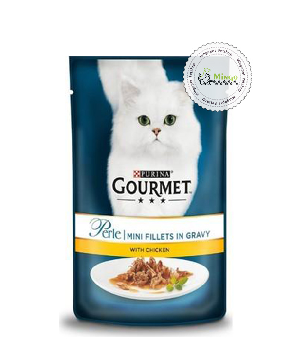 پوچ گربه گورمت با طعم مرغ وزن 85 گرم