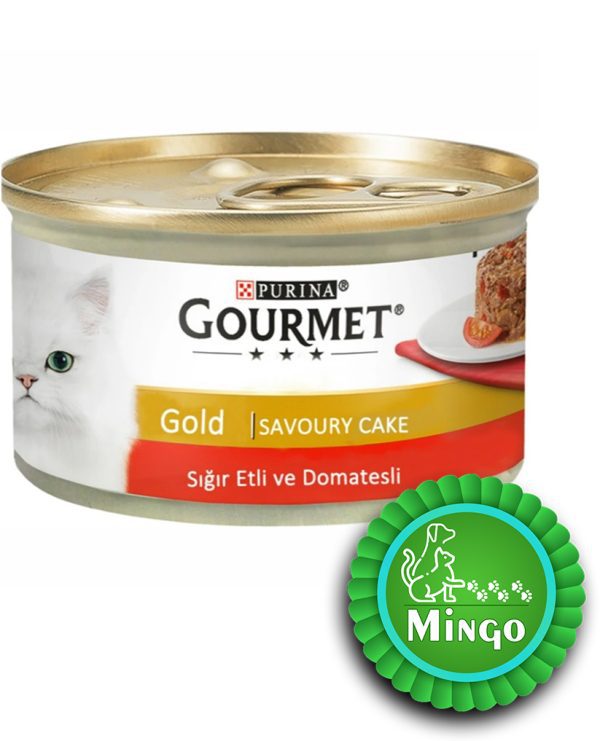 گورمت کیک گوشت گاو و گوجه 85 گرم | Purina Gourmet Gold Cake - Beef & Domates 0.85 gr