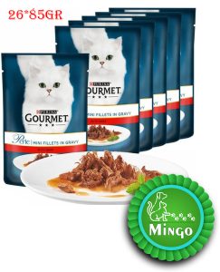 پوچ گربه گورمت مدل گوشت بسته 26 عددی (26*85گرم) | Gourmet Perle Beef In Sauce