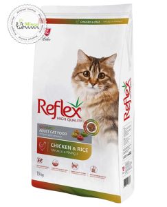 غذای خشک گربه رفلکس مدل گورمت طعم مرغ و برنج 15 کیلوگرم