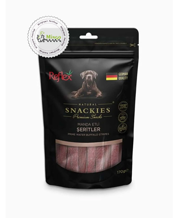 اسنک تشویقی سگ بالغ رفلکس طعم گوشت بوفالو مدل Stripes