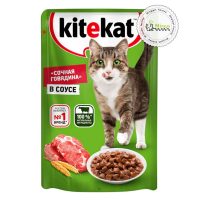 پوچ گربه کیت کت طعم گوشت گاو