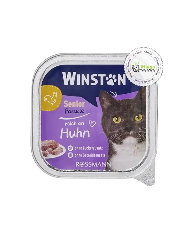 کنسرو ووم گربه وینستون با طعم مرغ 100 گرم