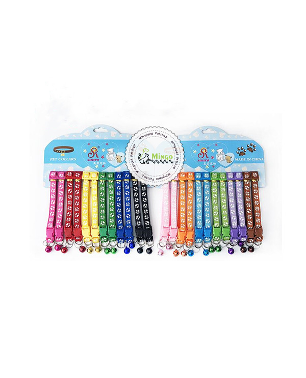 قلاده فانتزی سگ و گربه با زنگوله طرح پنجه