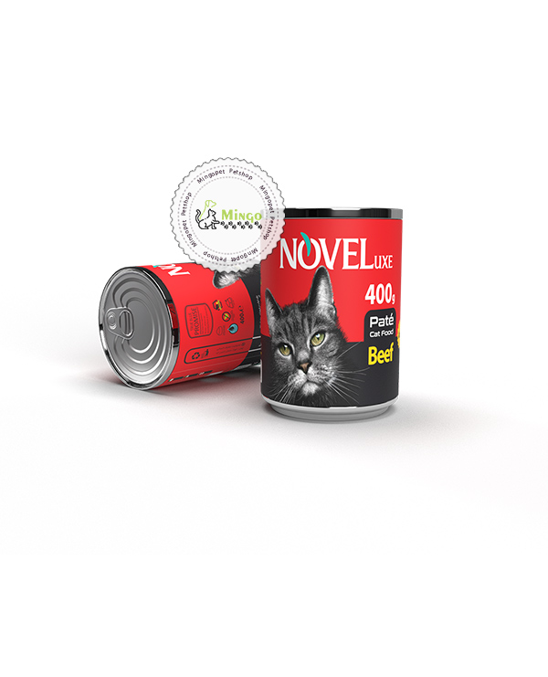کنسرو پته گربه نوول لوکس با طعم گوشت گاو(400 گرم)