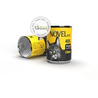 کنسرو پته گربه نوول لوکس با طعم مرغ (400 گرم)