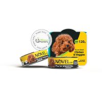 کنسرو سگ نوول لوکس نچرال با طعم مرغ و سبزیجات