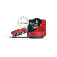 کنسرو گربه نوول لوکس نچرال مرغ و گوشت (120 گرم)