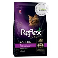 غذای خشک گربه رفلکس پلاس (Reflex Plus) مدل گورمت با طعم مرغ 1.5 کیلوگرم