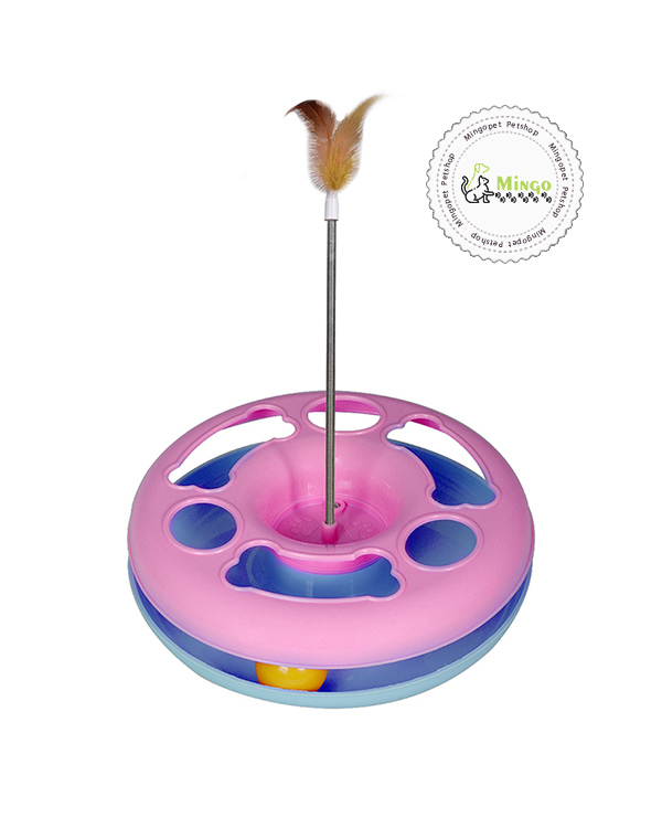 اسباببازی گربه مشا مدل توپ و فنر پردار