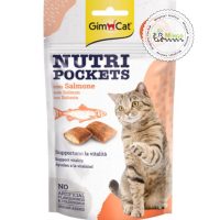 تشویقی گربه با طعم سالمون حاوی امگا 3 و 6 جیم کت (60 گرم)