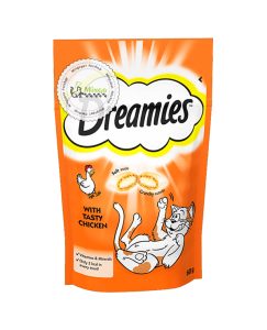 غذای تشویقی گربه Dreamies با طعم مرغ(60گرم)