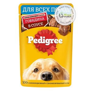 پوچ سگ پدیگری بالغ با طعم گوشت گاو در سس | Pedigree Adult Beef in Gravy