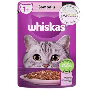 پوچ ویسکاس ماهی سالمون گراوی +1 (85 گرمی) | Whiskas Pouch  Salmon In sauce +1 (85 Grams)