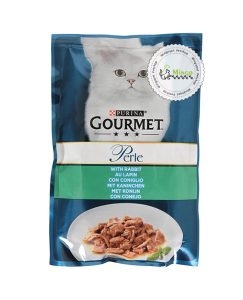 پوچ گربه گورمت با طعم گوشت خرگوش در ژله (85گرم)